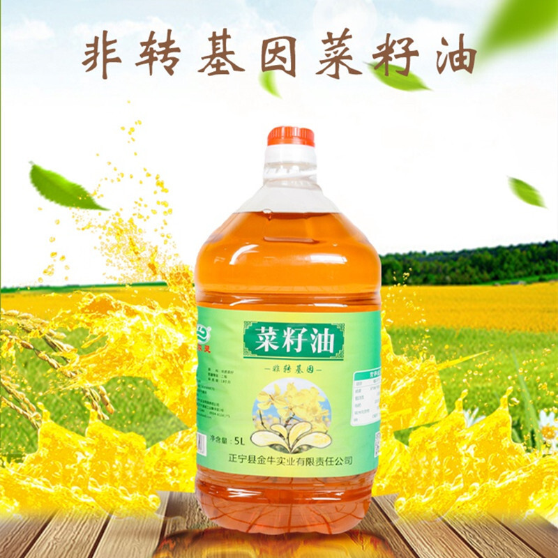 正寧縣惠爾靈菜籽油5L 民生油 家用商用食用油