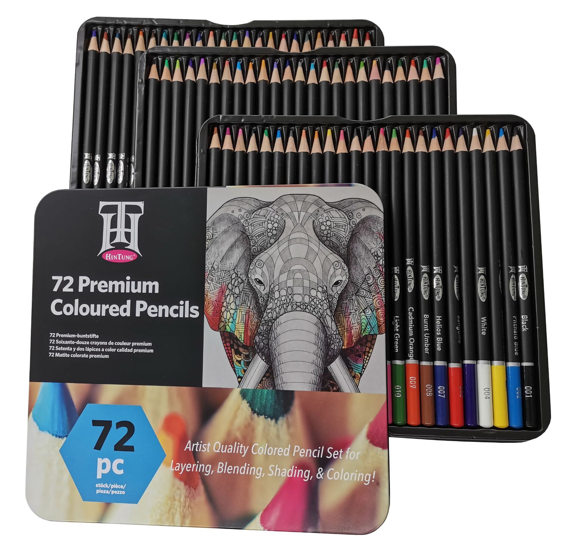 Customized. 72 coloured pencils of oil-coloured lead set.