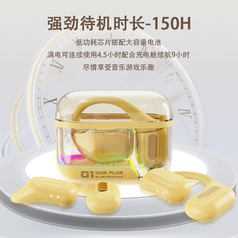 Trong suốt, tai nghe của Tai nghe màu xanh răng xanh chuyển động mà không có khả năng nghe điện thoại của TWS