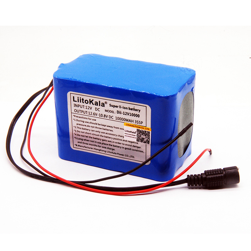 12V lithium battery 10AH large capacity 18650A core mobile power source Lithium acoustic batteries