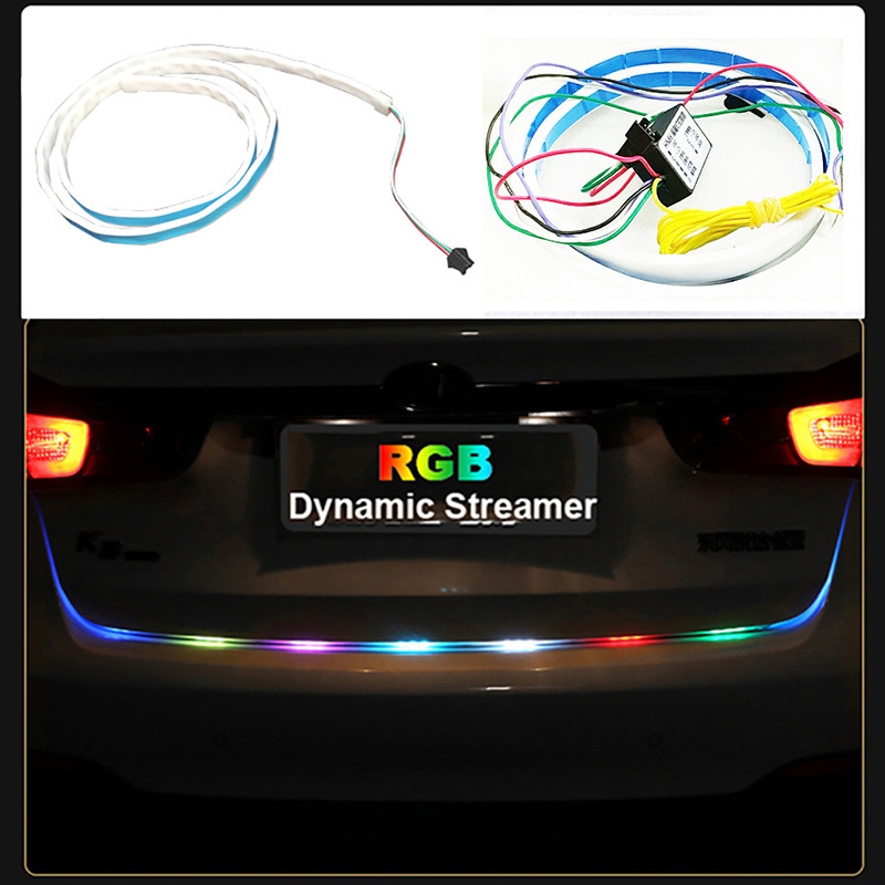 LED conversion of double-coloured four-colour-gauge seven-colour-filing tail alarm light in the trunk of the car