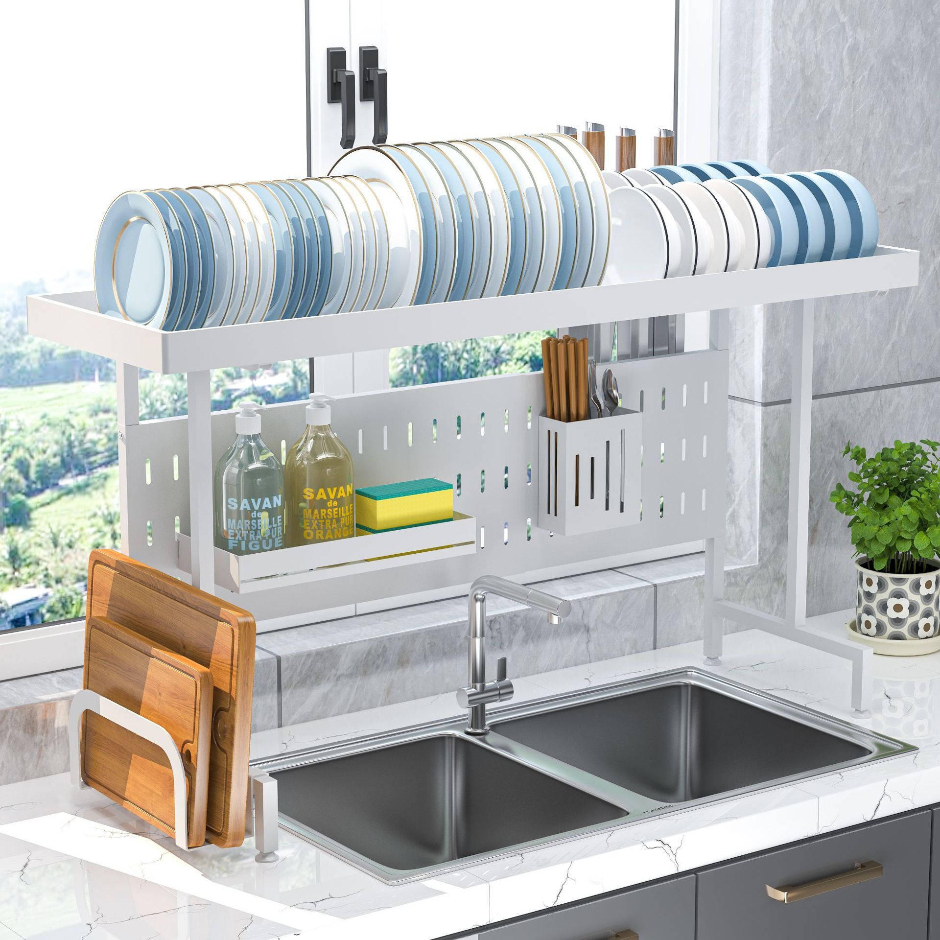 Nhà bếp không có thép được xây dựng hồ chứa đầy bể chứa chất nổ với những cái bát thiết lập thiết bị nấu nướng