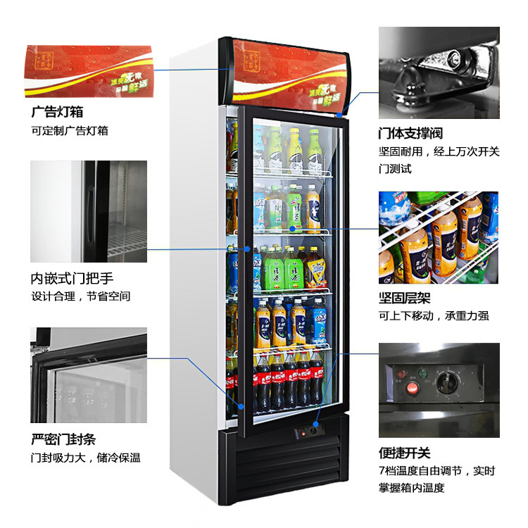 Frozen display cabinets, stand-up display cabinets, cold storage cabinets, commercial glass door freezers.