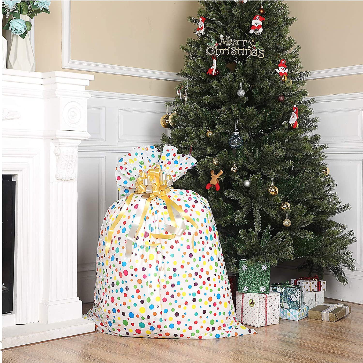 Amazon's super thick, 36*48 plastic PE Christmas gift bag, Christmas gift bag, birthday gift bag.