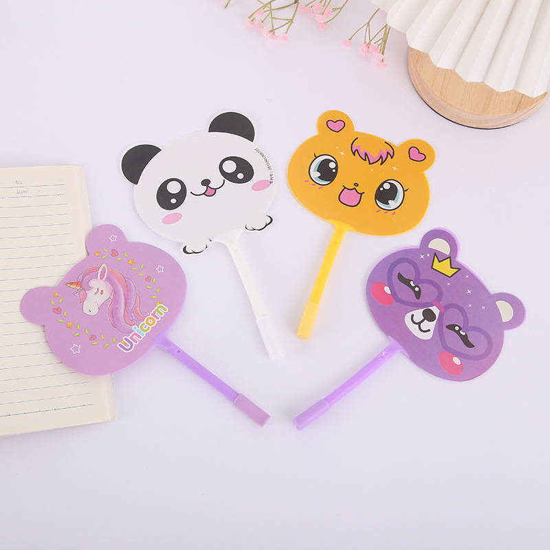 Creative cartoon fan pens, advertising for small gift pens, and cute student stationery gifts.