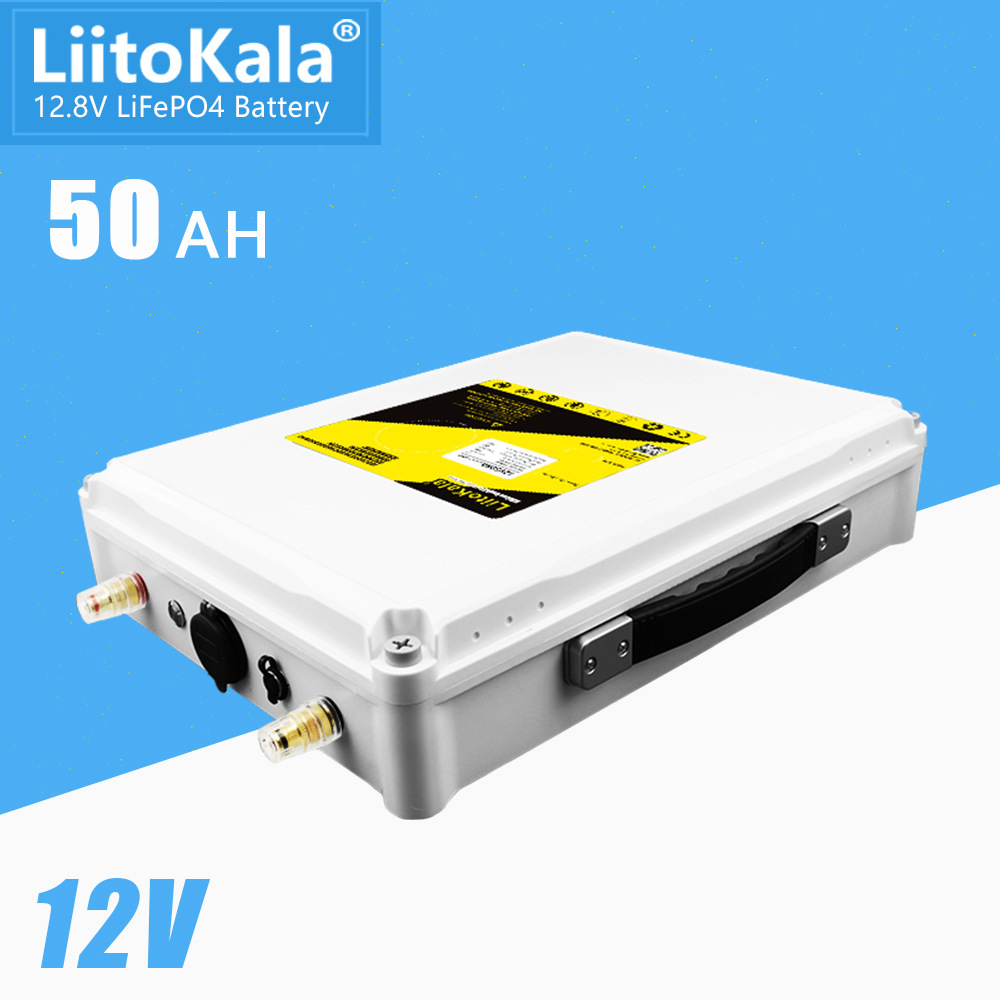 LiitoKala 12.8V50Ah磷酸鐵鋰太陽能鋰電池UPS儲能5V USB/QC/PD3.