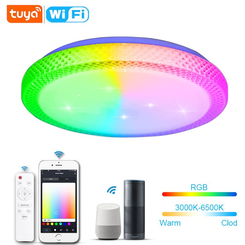 TUYA smart LED-sniffer WiFi, modern and simple bedroom lights, small-scale google sound control.