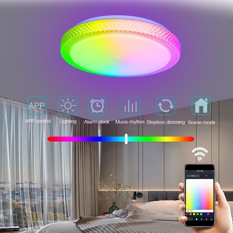 TUYA smart LED-sniffer WiFi, modern and simple bedroom lights, small-scale google sound control.