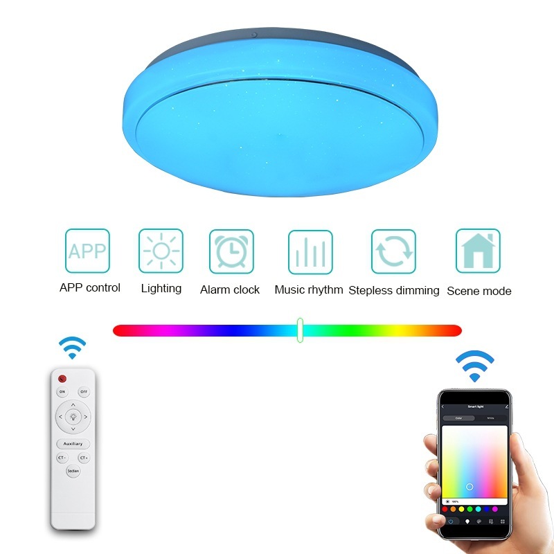 Bỏ qua bộ giữ đèn LED thông minh WiFi hiện đại và đơn giản là điều khiển hệ thống điện thoại di động quy mô nhỏ.