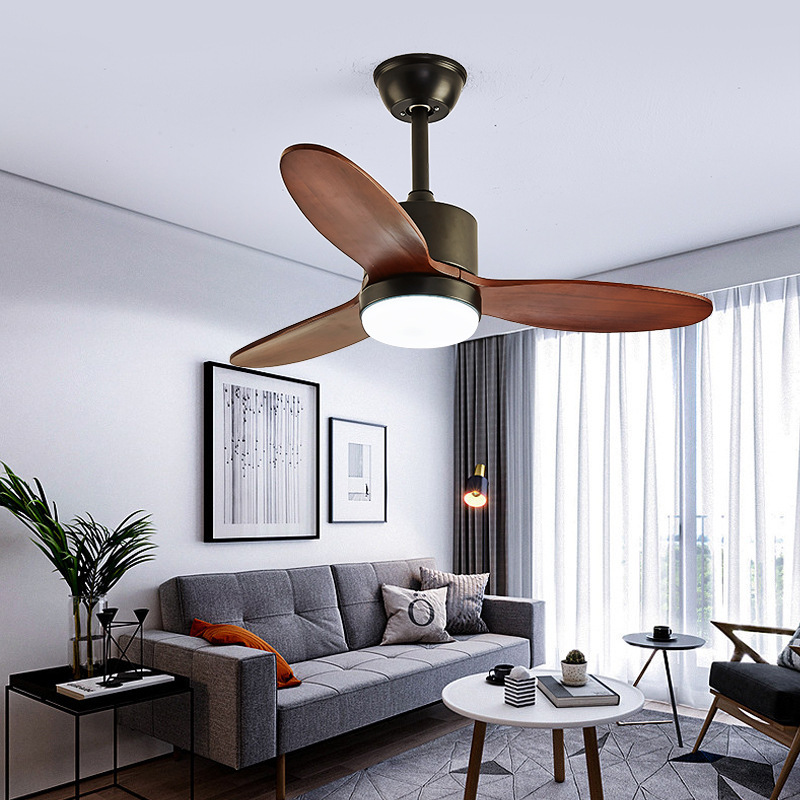 The Nordic wind chandelier supports the rice-sucking fan-room living room-room one fan.