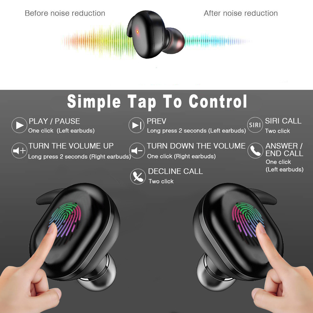 Y30 bộ tai nghe Y50 tai nghe Tws5.0 Wireless 2-Ears Touched Stereo kết nối