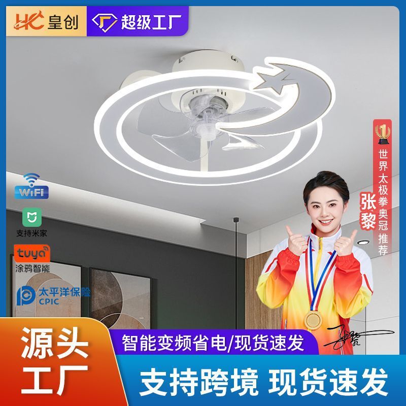 The factory distributes simple Nordic ideas for led to smoke the top fan lights, the living room electric light fan in one of the mountain lights.