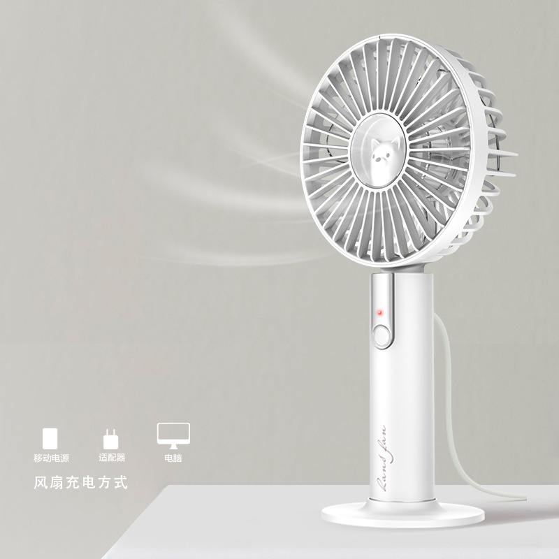 Quạt cầm tay mini xuyên biên giới USB sạc quà tặng hoạt động cầm tay sáng tạo có pin quạt