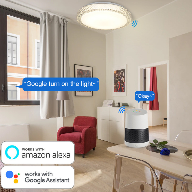 TUYA smart LED-sniffer WiFi, modern and simple bedroom lights, small-scale google sound control.