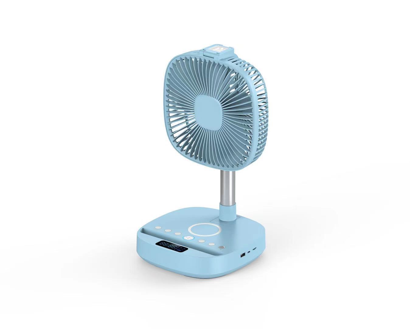 A remote-controlled passenger-service fan in a machine, natural wind blue space that changes the price of a normal button.