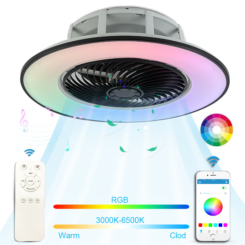 LED-based LED-snack-up smart app bluetooth invisibility fan 1