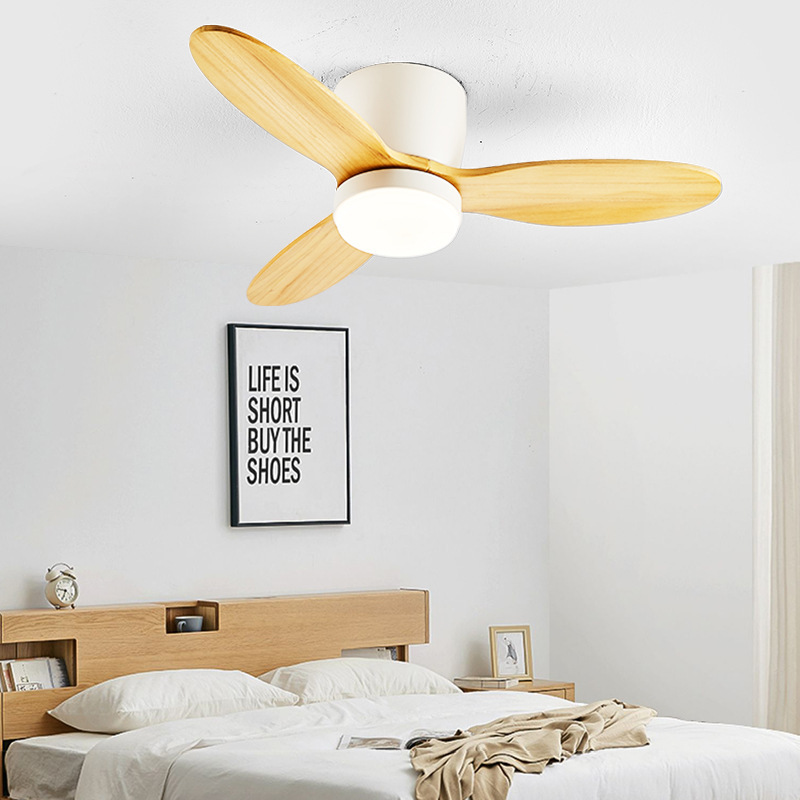 The Nordic wind chandelier supports the rice-sucking fan-room living room-room one fan.