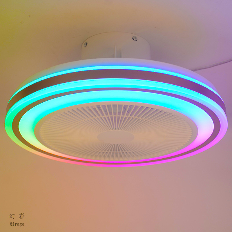 The top fan with the LED LED chandelier smart RGB Bluetooth Invisibility Remotely Controled Spray fan