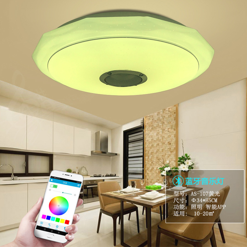 30CM remote-controlled smartphone APP Bluetooth-sucking lights for transparency points in family matters