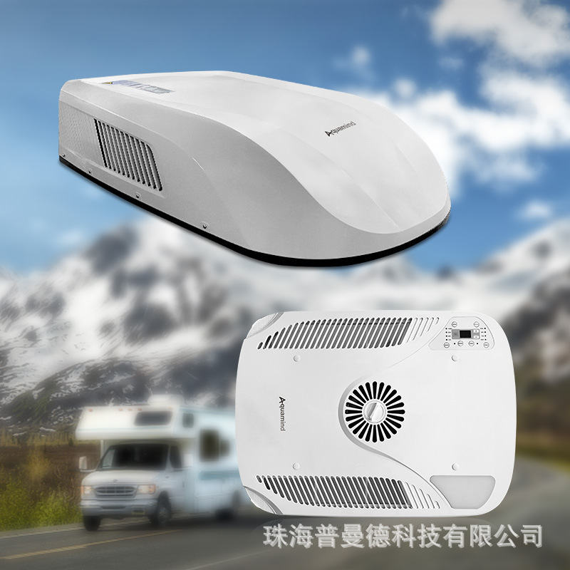 超薄跨境汽車空調110V房車空調RV Air Conditioner頂置車載一體機