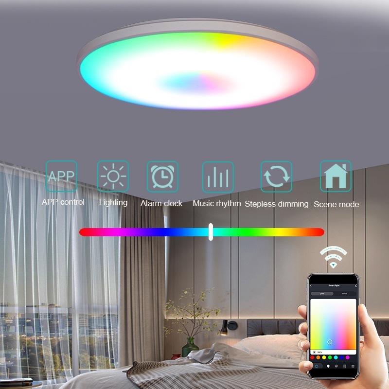 A simple smart-on-the-top light remote control of the WIFI library lamp, RGBCW, graffiti on the APP room bedroom lights.