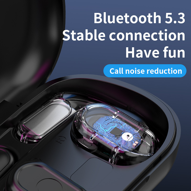 Tai nghe bluetooth không dây riêng tư mới, tai nghe thể thao chống ồn trơ thương mại