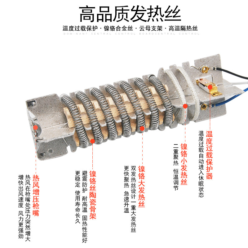 JFTOOIS goldhead, a hot-wire gun core, a hot-wire component of 1800 W2000W.