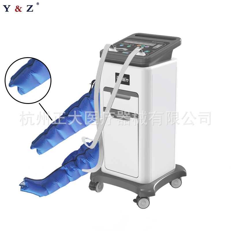 Air pressure-wave therapist, four limb blood circulation sequence compressor.