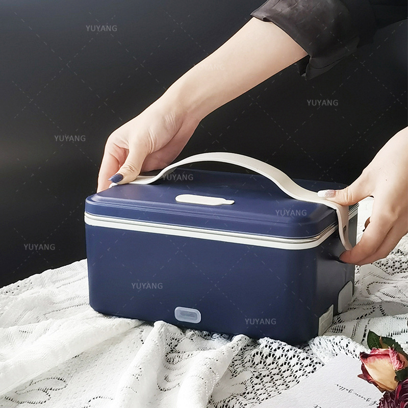 Hộp cơm trưa nóng điện tử nặng 1.80L hộp cơm trưa nóng đôi hộp ăn trưa cùng với điện áp