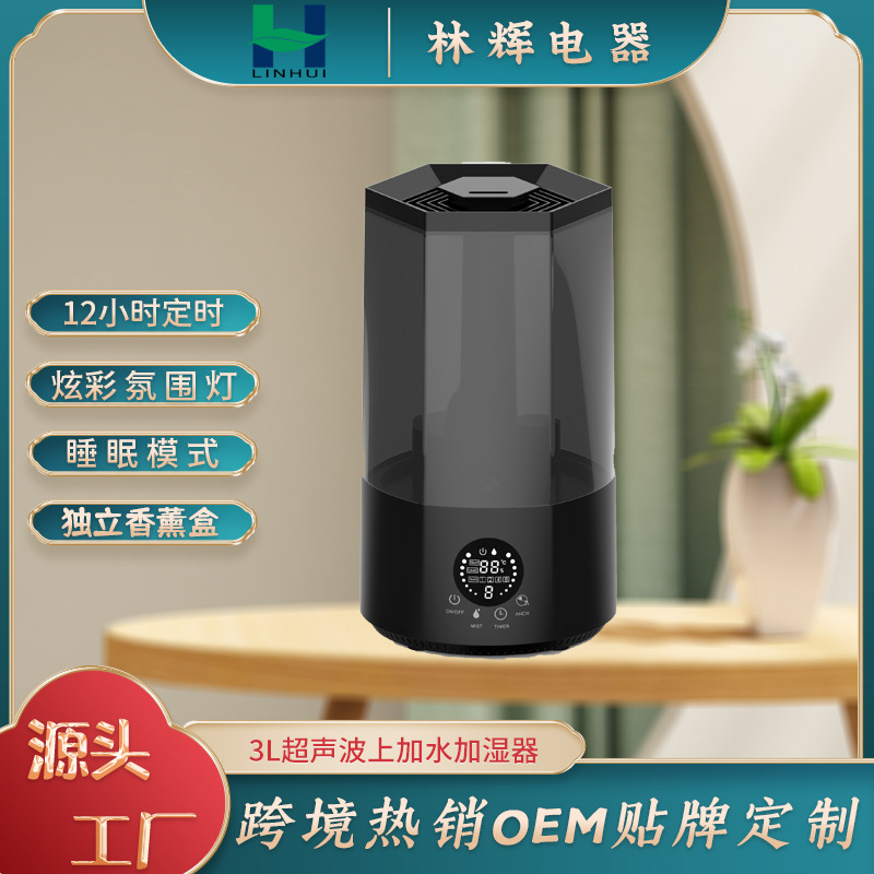 The new number-of-square-time colour night light with water ultrasound air humidifier will be customised