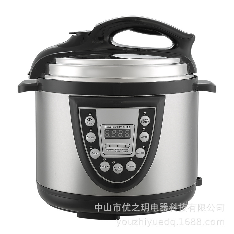 跨境出口電英文壓力鍋電飯鍋智能多功能電飯煲6L8L壓力煲高壓鍋