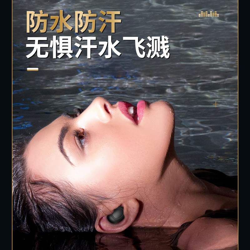 厂家直销智能按键续航游戏听歌通话无延迟带挂绳数显无线蓝牙耳机