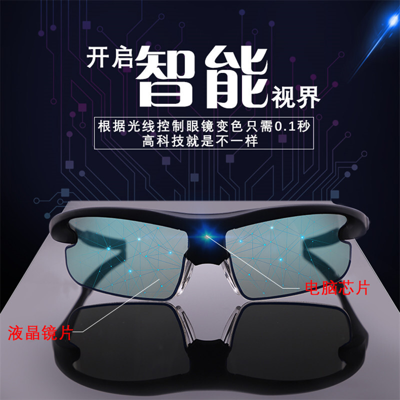 Zooming 0.1 seconds of smart-colored sunglasses and driving by night-vision drivers