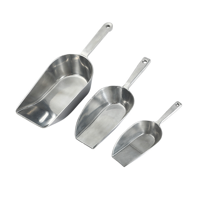 Một cái xẻng đá không rỉ chứa hợp kim nhôm dày.