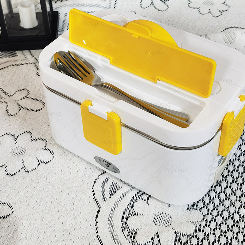 Kích hoạt Hộp thức ăn trưa nóng 80W, hộp cơm không rỉ nước, hộp đựng đồ nóng bằng điện hai lần.