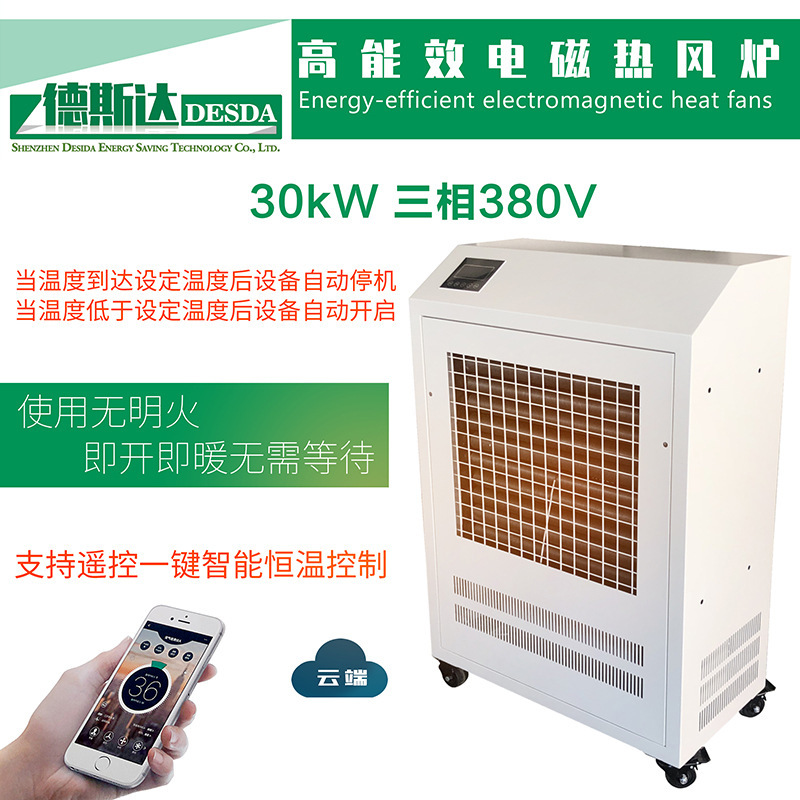 Lò sưởi nóng có thể nấu nóng, bếp nóng để trồng rau, 30KW có máy tạo gió nóng.