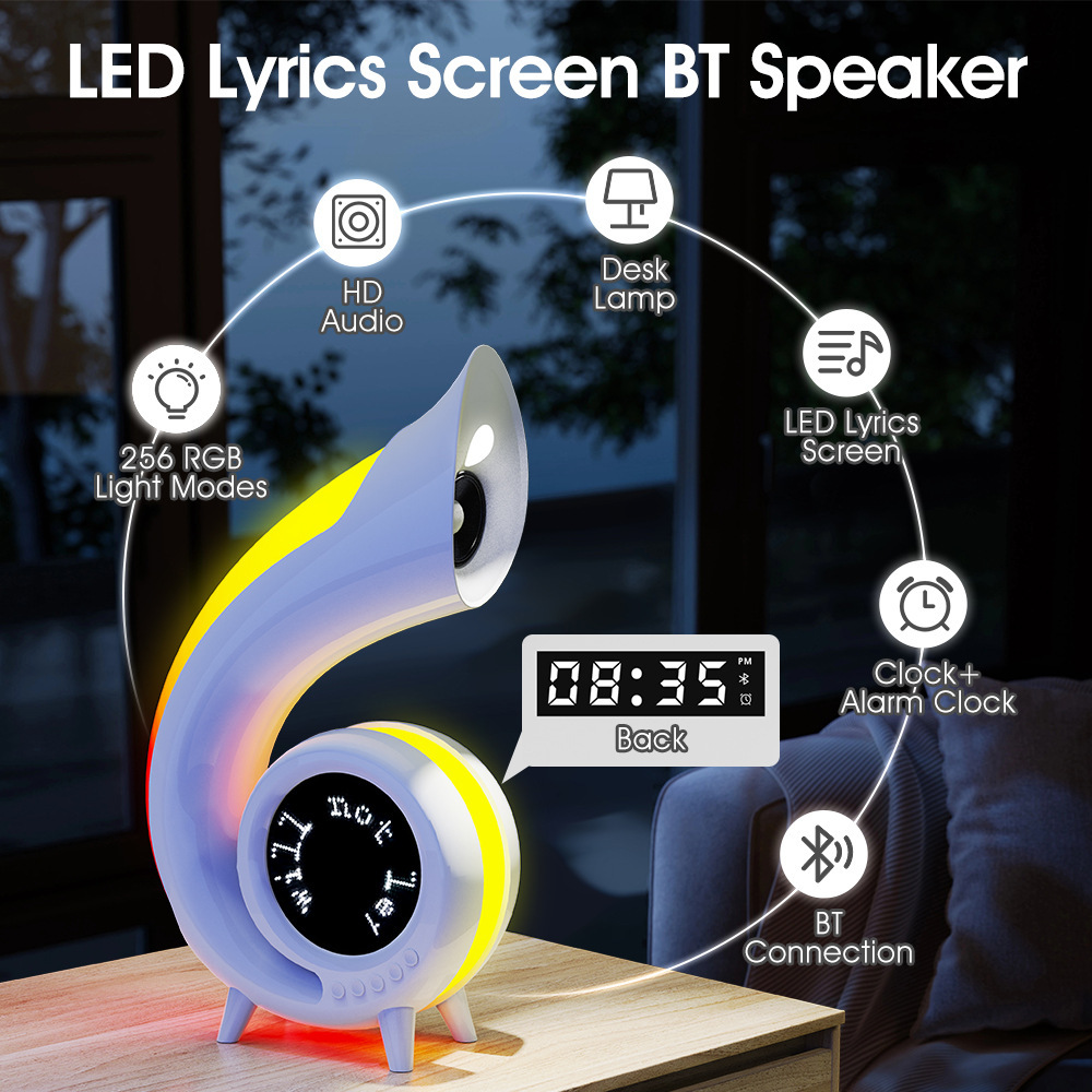 Âm thanh bluetooth nổ xuyên biên giới G69PRO LED lời bài hát hiển thị giai điệu sáng tạo hộp âm thanh máy tính để bàn