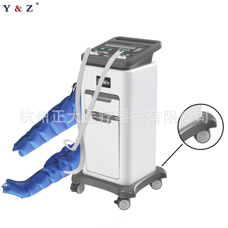 Air pressure-wave therapist, four limb blood circulation sequence compressor.