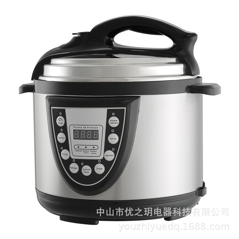 跨境出口電英文壓力鍋電飯鍋智能多功能電飯煲6L8L壓力煲高壓鍋