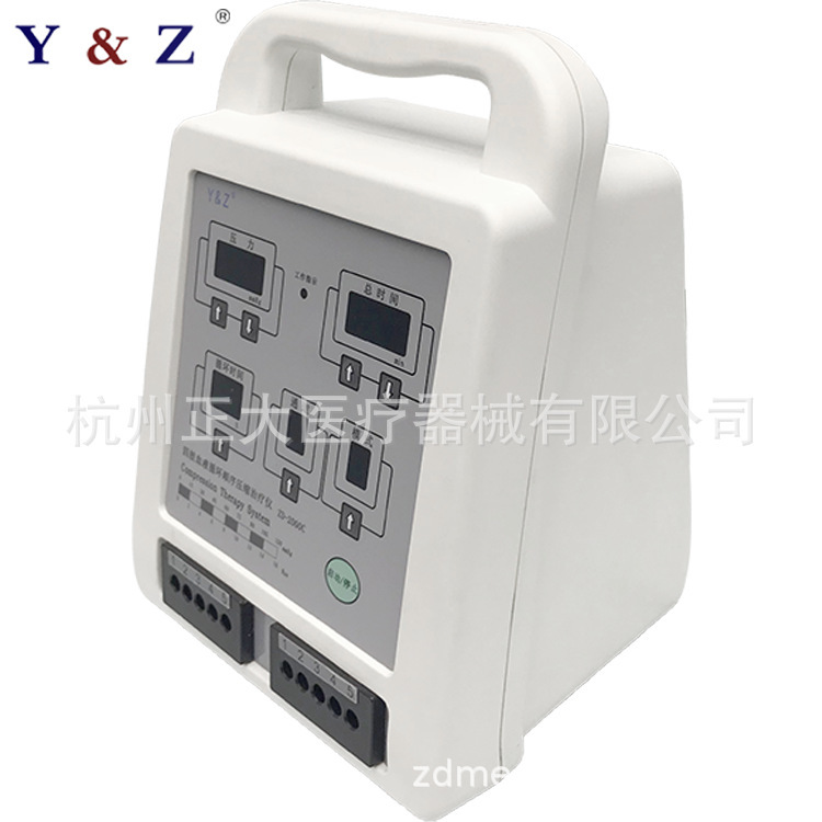 Air pressure-wave therapist, four limb blood circulation sequence compressor.