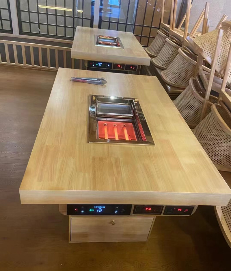 Customize the Korean-style roasted boiler-to-bread table for commercial pyrotechnic-free table.