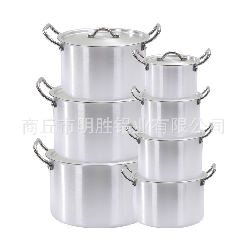 Aluminium pans, bảy bộ nồi súp cát và dày hơn để xuất khẩu các đầu bếp khách sạn thương mại