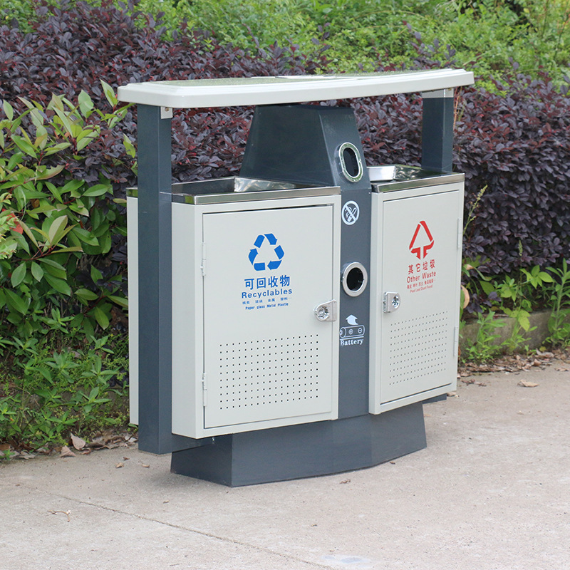 Outdoor trash cans, big garbage cans in the park block, sanitary fruit case support for custom-made direct marketing.