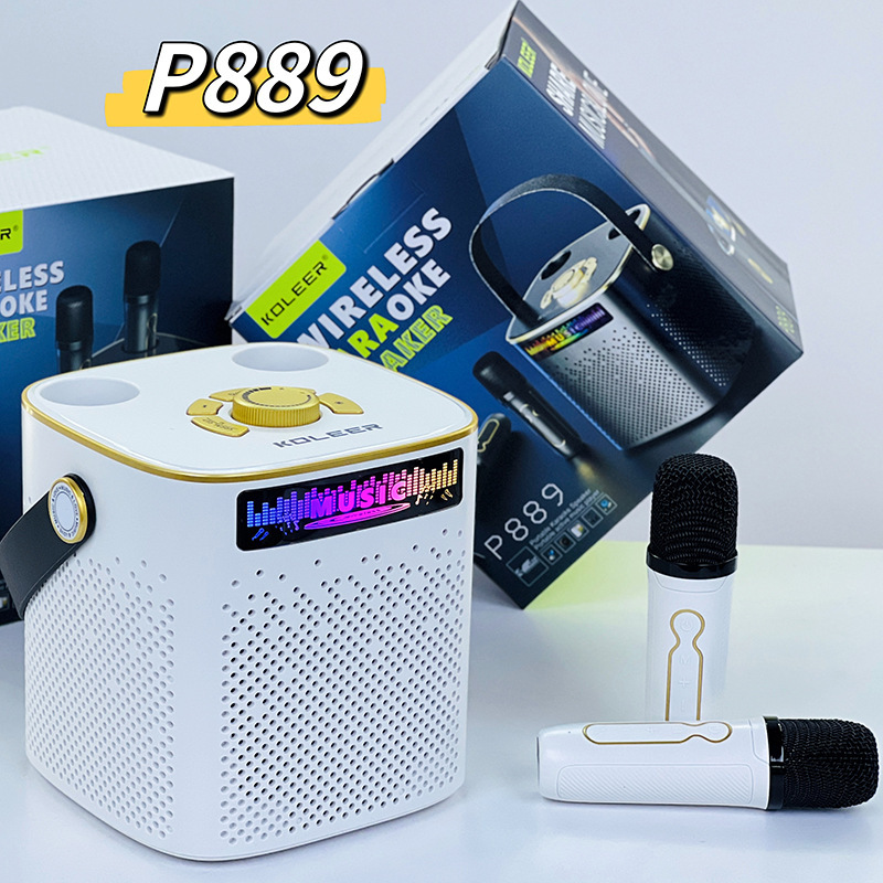 Cánh tay cầm mới này mang về nhà hai micro với một cái răng xanh lớn.