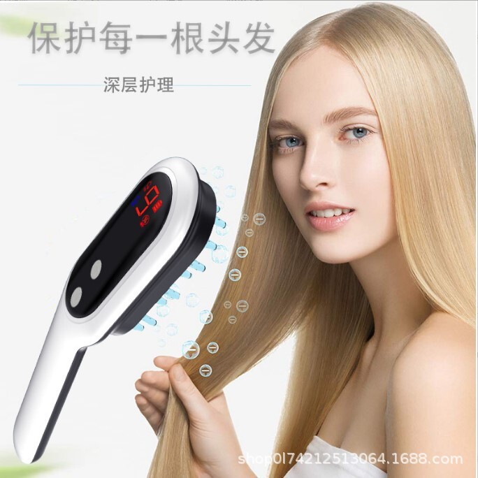 An electric massage comb with a head massager's skin.