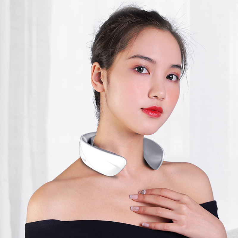 智能颈椎按摩仪迷你电动理疗脖子加热恒温热敷颈部按摩器外贸礼品