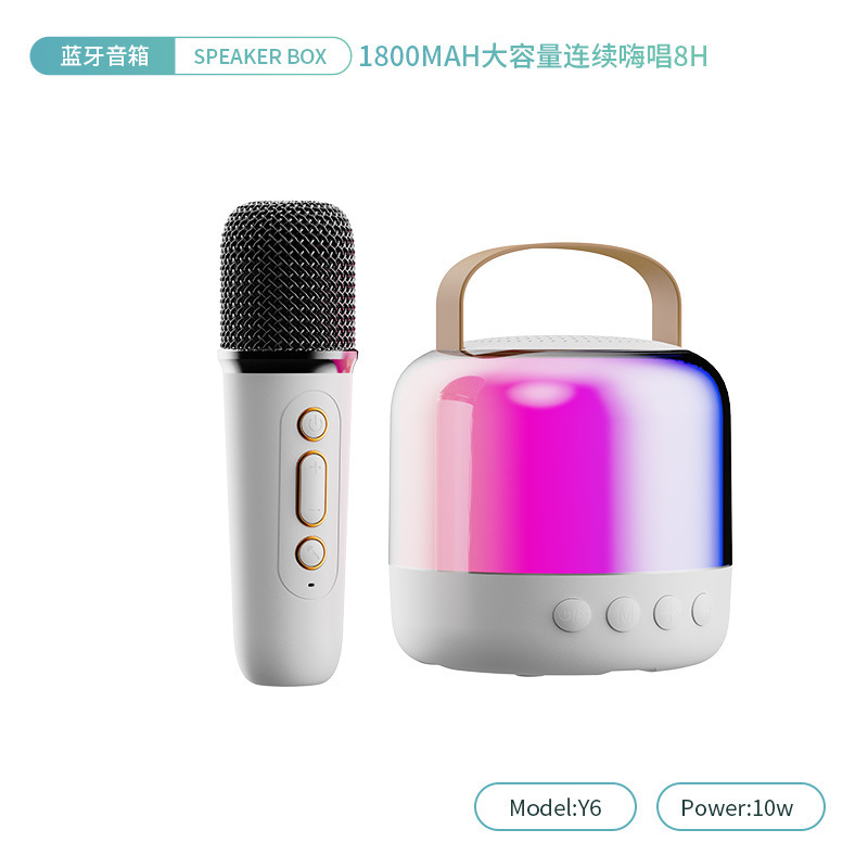 Y6 mô phỏng hộp màu xanh răng xanh mini K-sync home với micro không dây với một plug.