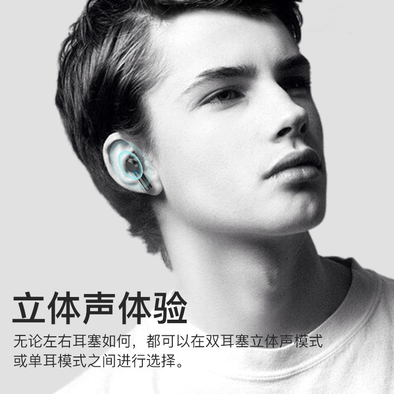 Tai nghe không dây W20 mẫu mới, nhét tai, tai nghe Bluetooth TWS stereo, chống ồn, ENC, có chức năng chống nước và chống ồn