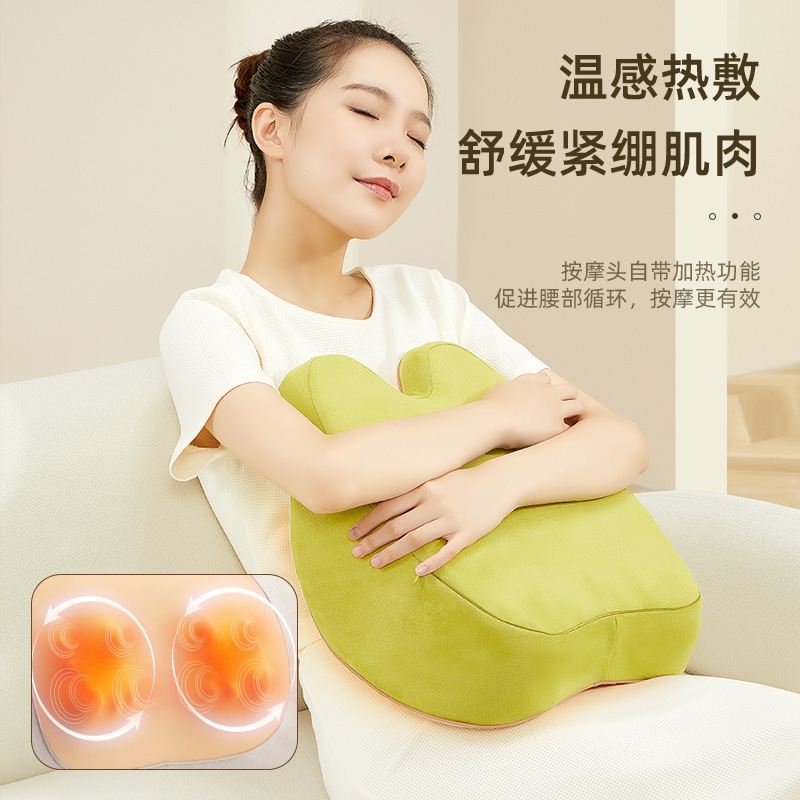 廠家電動按摩腰靠車載按摩腰靠墊辦公生活腰部腰墊家用按摩腰靠