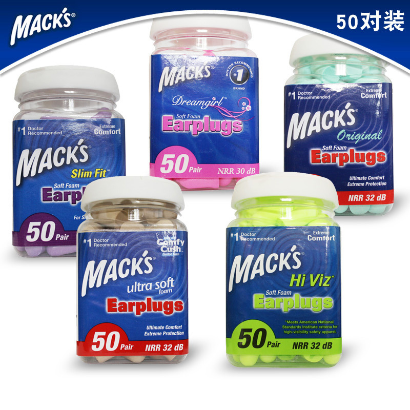 MACK, 미국, 50의 잠 여행객을 위한 잡종 earplugs.